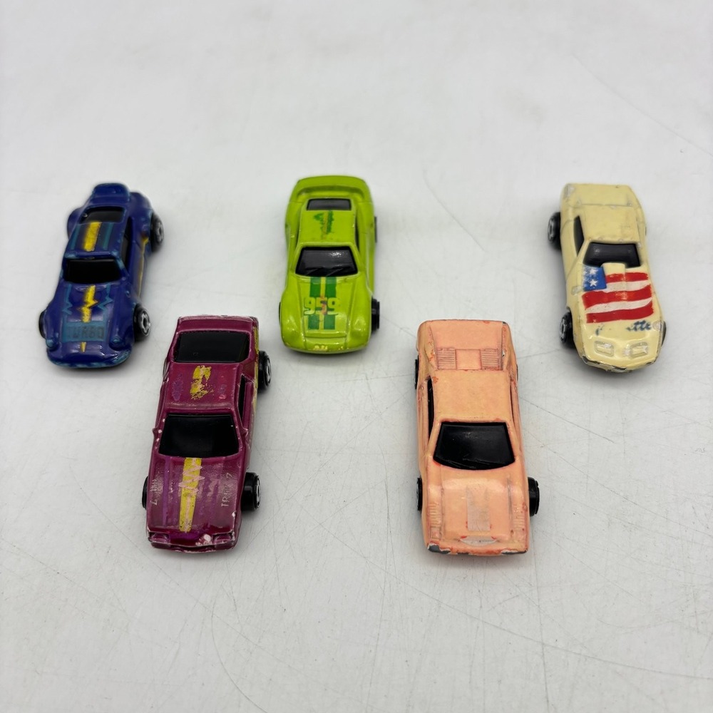 Vintage Hot Wheels Micro Mini Cars Lot of 5 Porsche Corvette Camaro Loose